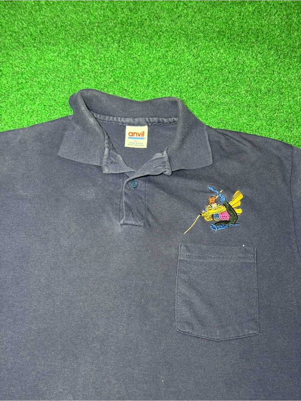 Vintage 90s X Men Gambit Marvel Comics Polo Shirt, Pocket Tee 1994 (Large)